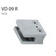SUPORTE DE VIDRO VD09 R INOX